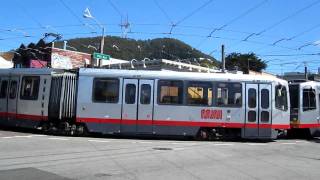 Muni Metro N Judah  Irving St amp 9th Ave San Francisco California [upl. by Graner]