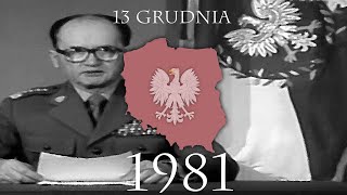 Ogłoszenie Stanu Wojennego w PRL przez Generała Wojciecha Jaruzelskiego 13 Grudnia 1981 [upl. by Loeb]