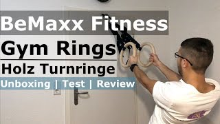 BeMaxx Fitness Gym Rings  Turnringe aus Holz im Unboxing  Test  Review [upl. by Stinson875]