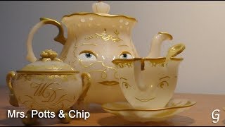 Chip amp Mrs Potts Beauty and The Beast Unboxing Princess Belle Deluxe TEA SET [upl. by Brocky325]