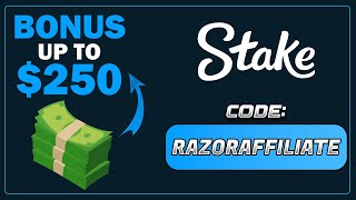 FREE UP TO 250 BONUS with RAZORAFFILIATE Stake Promo Code [upl. by Tomasina]