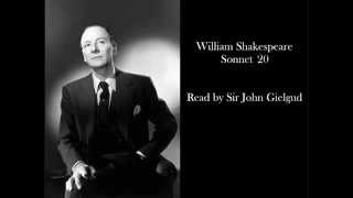 Sonnet 20 by William Shakespeare  Read by John Gielgud [upl. by Niggem]