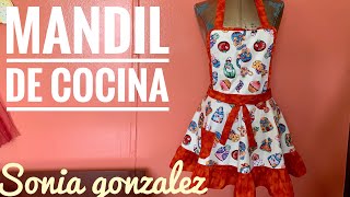 DIY 37 MANDIL DE COCINA Kitchen Apron [upl. by Dylan]