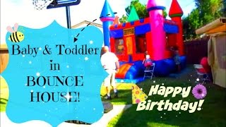 BABY amp TODDLER IN BOUNCE HOUSE DAY 241 [upl. by Ys]