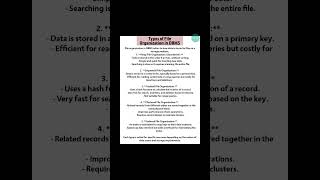 Types of File Organization in DBMS  Explained Simply [upl. by Nosnar]