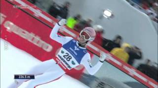 Stefan Kraft Skiflug WM Kulm 2016 2265m ORF [upl. by Anastatius]