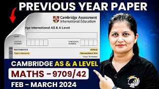 Cambridge AS And A Level Maths  Cambridge AS amp A Level Maths 970942FM24  9709 Maths [upl. by Studley]