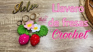 Llavero fresa 🍓 🌸CROCHET 🧶♥️ [upl. by Odella]