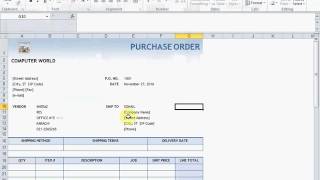 Excel Tips How to Create PO  Purchase Order [upl. by Triny717]