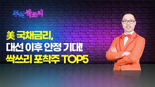 공명 정지우의 주식싹쓰리 美 국채금리 대선 이후 안정 기대 싹쓰리 포착주 TOP5  머니투데이방송 증시 증권 [upl. by Akiehsat]