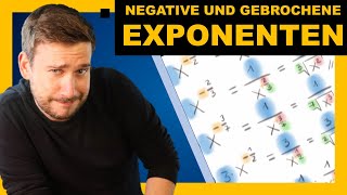 Potenzen mit negativen und gebrochenen Exponenten  Potenzen umformen Beispiele  Aufgabe 8 [upl. by Olympie]