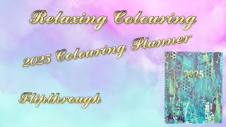 Flipthrough  2025 Coloring Planner by Sarah Renae Clark [upl. by Debee231]