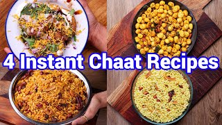 Instant Chaat Recipes  Healthy amp Tasty Street Style with Tips amp Tricks  4 Easy Chaat Recipes [upl. by Nixon109]