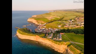 Staithes drone video  The beautiful North Yorkshire Coast recorded on DJI Mavic Air 2 [upl. by Eittol717]