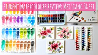 Superb Student Grade Watercolour Paints Mei Liang Paul Rubens 36 Set Unboxing Review amp Painting [upl. by Tiebout]