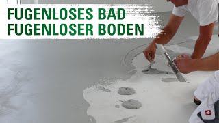 Fugenloses Badezimmer  Fugenloser Boden [upl. by Trefor]