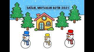 Yeni Yıl Kartı Hazırlama ⛄️❄️🌲 [upl. by Marozik]