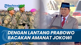 Suara Lantang Prabowo Subianto Bacakan Amanat Presiden Jokowi di Hadapan Prajurit Komcad Waspada [upl. by Calvin981]