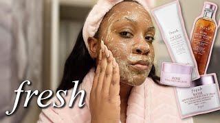 FRESH ROSE SKINCARE COLLECTION FIRST IMPRESSION  FRESH BEAUTY SKINCARE REVIEW FOR OILY COMBO SKIN [upl. by Ittak]