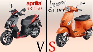 Aprilia SR 150 Vs Vespa SXL 150 In Comparison Nepal [upl. by Miharba396]