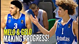 LaMelo amp LiAngelo Ball MAKING PROGRESS 2nd League Game Gelo Gets His Grown Man On [upl. by Alegnaed]