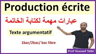 Production écrite  la conclusion du texte argumentatif [upl. by Ami845]