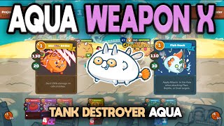 Top rank Aqua dual blade tank destroyer 2000 mmr  Axie infinity [upl. by Annawyt]