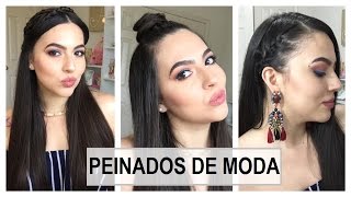 3 PEINADOS PARA CABELLO LARGO faciles y bonitos [upl. by Eendys]