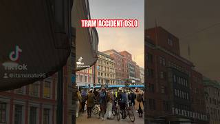 TRAM ACCIDENT IN OSLO  NORWAY oslo norway vg tv2 trikken foryou viralvideo reels tram [upl. by Ahsena]