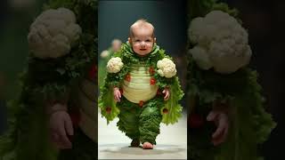 Baby Fashion Show  Vegetable  part 29 babyfashion cutebaby baby cute ai youtubeshorts [upl. by Corinna]