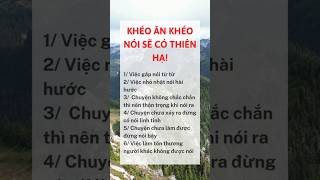 Khéo ăn khéo nói ýnghĩacuộcsống [upl. by Akselaw]