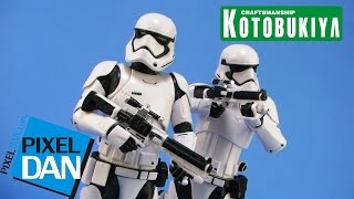 Star Wars First Order Stormtroopers Kotobukiya 110 Scale ArtFX Statues Video Review [upl. by Ronnoc]