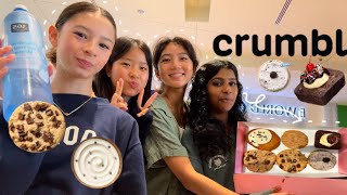 TRYING CRUMBL COOKIE FOR THE FIRST TIME  ft Core 4 [upl. by Wenona]