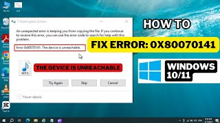 How to Fix Error 0x80070141The Device Is Unreachable on Windows 11amp10 [upl. by Jaime490]