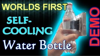 Worlds First SELFCOOLING water bottle demo [upl. by Ahsap]