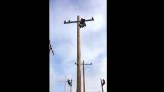 Steven falling at the 2015 lineman rodeo [upl. by Anilek]