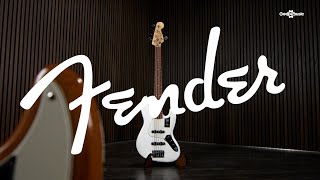 Fender Player Jazz Bass guitar Polar White sound demo  Gear4music [upl. by Dave195]