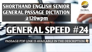 ENGLISH SENIOR UNKNOWN SPEED 24 SHORTHAND ENGLISH SENIOR GENERAL SPEED 🔊💭✍🏻🏆✨ [upl. by Joyann987]