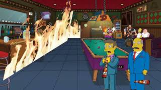 Wario dies by setting Moes Bar ablaze with his gas [upl. by Aikaj671]