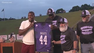 UpsonLee High School retires football star Travon Walkers jersey [upl. by Kristopher]