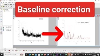 How to correct the baseline of XRD graph  Baseline correction in origin [upl. by Ilan]