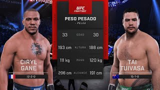 Ciryl Gane VS Tai Tuivasa UFC 5 ufc ufc5 mcgregor jonjones [upl. by Immas]