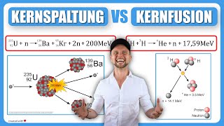 💥 Kernspaltung vs Kernfusion 💥  Einfach erklärt [upl. by Wickham]