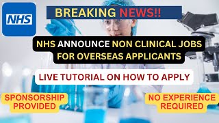 BREAKING NEWS  APPLY FOR NHS JOB WITH NO EXPERIENCE  UK NHS JOBS FOR EVERYONE  APPLY IMMEDIATELY [upl. by Mairam]