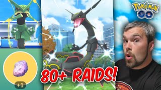 Mega Rayquaza Raid Day Over 80 Raids and THIS is what we got Pokémon GO [upl. by Silver810]