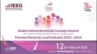 Sesión extraordinaria del Consejo General del IEEG [upl. by Iek116]