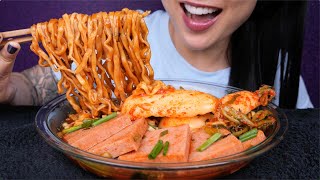 SPICY SAMYANG NOODLE UNCUT REQUESTED EDITION ASMR EATING SOUNDS NO TALKING  SASASMR [upl. by Ynoffit]