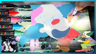 GRAFFITI CHARACTERS CANVAS quot KRUSTY THE CLOWN quot BY ESKOS ART [upl. by Jecho646]