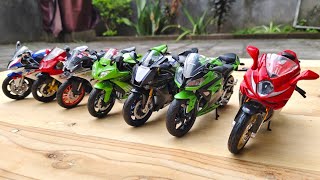 Review Model Motorcycles 112 Scale Kawasaki Bike Yamaha Bike KTM Bike and MV Agusta Bike [upl. by Ahselat]