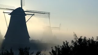 HOLLAND Kinderdijk  Windmills in winter [upl. by Lejna]